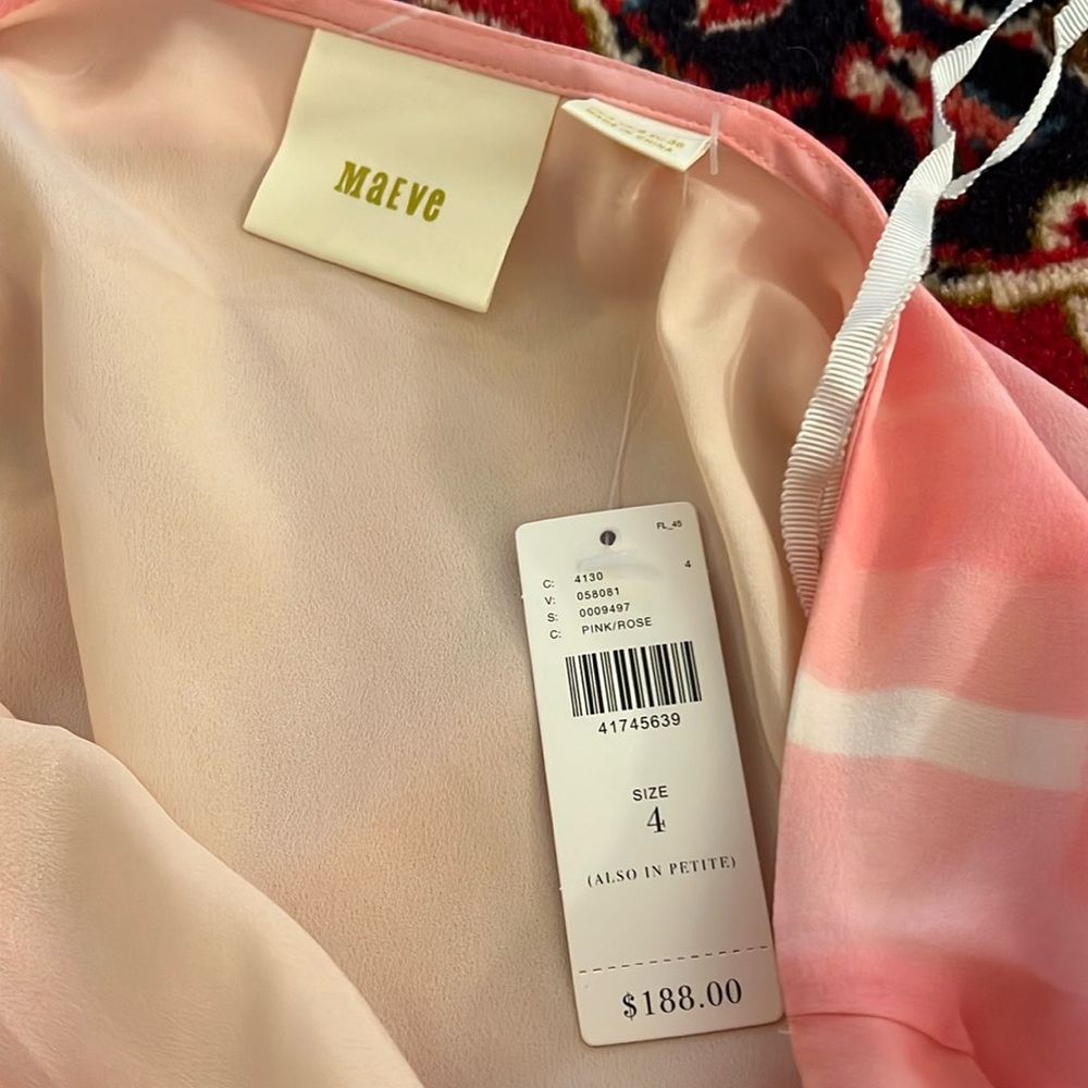 Anthropologie Maeve 100% Silk Summer Dress